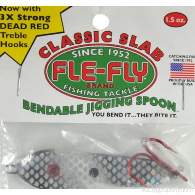 Fle-Fly Classic Slab Jigging Spoon, 1.5 oz, Black 550264194